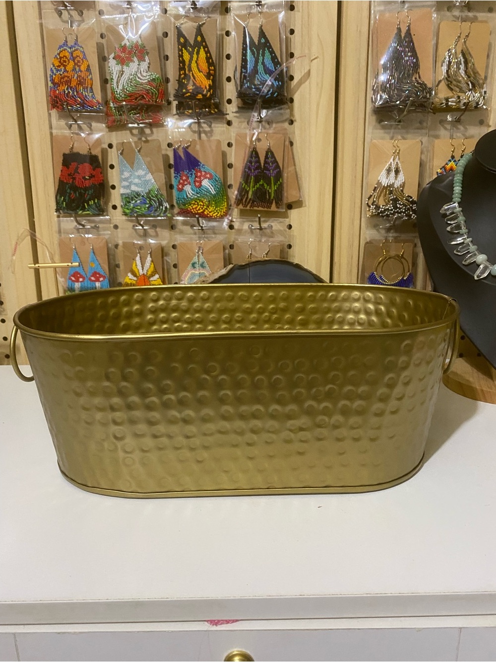 Target Gold Hammered Oval Planter Tub